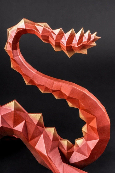 SCULTURA DRAGO ROSSO E ORO 1002033 LLADRO' RED