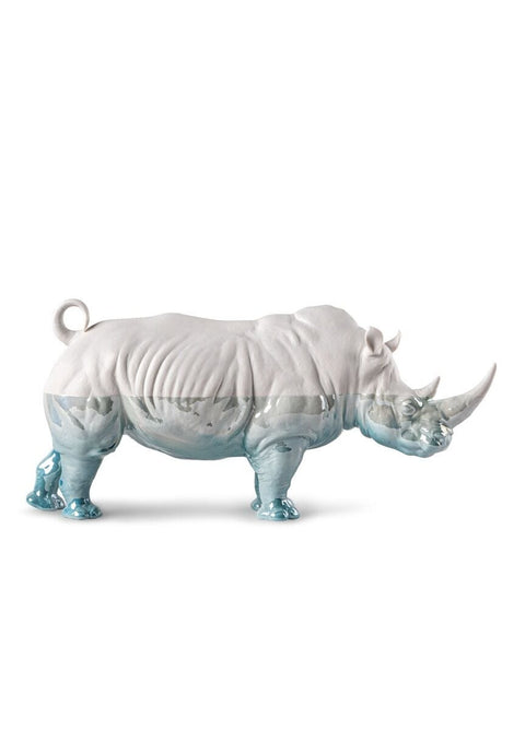 SCULTURA RINOCERONTE 1009739 19X45X22 CM LLADRO' WHITE