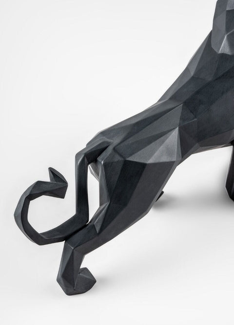 SCULTURA LEONE NERO OPACO 1009746 25X48X14 CM LLADRO' BLACK