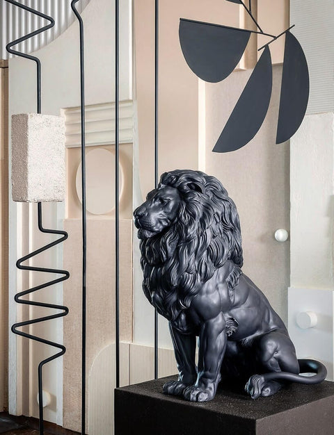MAJESTIC LION 01009778 LLADRO' SCHWARZ