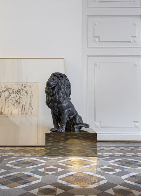 MAJESTIC LION 01009778 LLADRO' SCHWARZ