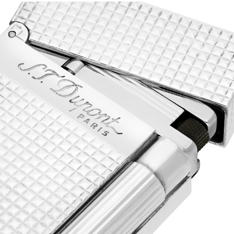 ST DUPONT LINE 2 DIAMOND HEAD FEUERZEUG PL. SILBER ART 016184