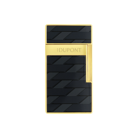 LI BIGGY 1872 SCHWARZES MONOGRAMM-FEUERZEUG 02579 ST DUPONT SCHWARZ