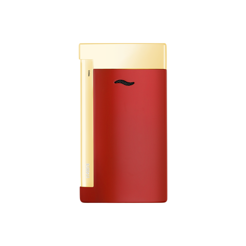 ACCENDINO DUPONT SLIM 7 LOTUS RED & GOLD ART 027707