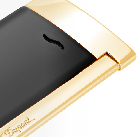 ACCENDINO S.T. DUPONT SLIM 7 BLACK & GOLD ART 027708