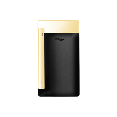 ST DUPONT SLIM 7 SCHWARZ-GOLD-ART-FEUERZEUG 027708