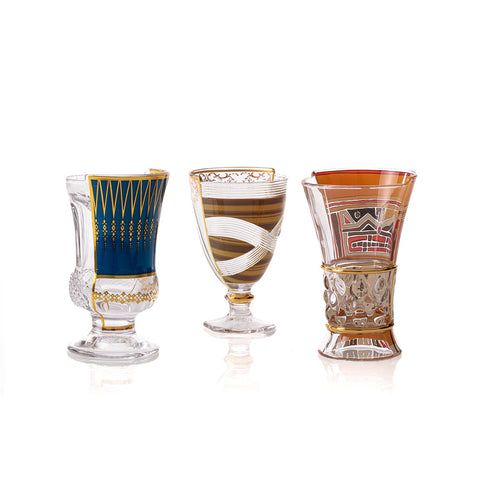 SET MIT 3 HYBRID-PANNOTIA-GLÄSERN CM 9 H 14 09181 SELETTI MULTICOLOR