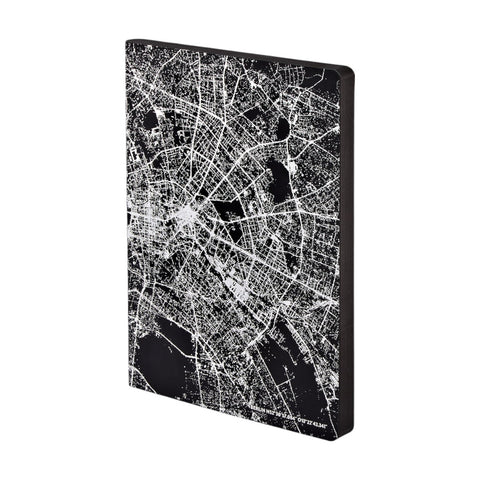 NOTEBOOK NIGHTFLIGHT L LIGHT BERLIN SILVER 53641 NUUNA BLACK