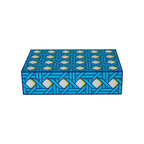 LACQUER BASKETWEAVE BOX - LARGE ART. 34057 JONATHAN ADLER