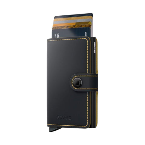 MINIWALLET MATTE BLACK & OCHRE SECRID