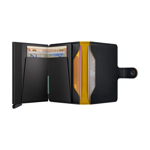 MINIWALLET MATTE BLACK & OCHRE SECRID