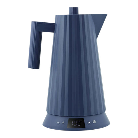 ALESSI BLAUER WASSERKOCHER MIT TEMPERATURREGELUNG, PLISSE TYP MDL21DAZ