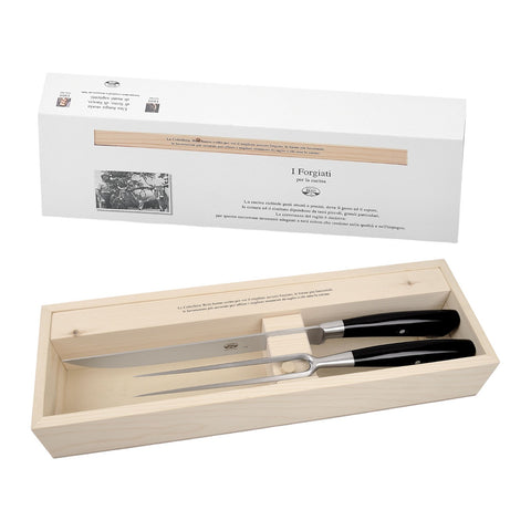 2545 PLENUM NERO CORREDO COLTELLI ARROSTO 2 PZ COLTELLERIE BERTI