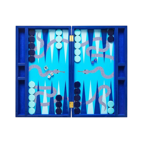 EDEN BACKGAMMON-SPIELSET 34763 JONATHAN ADLER BLAU