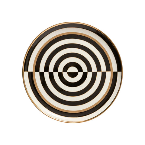 OP ART RUNDES SERVIERTABLETT 34817 JONATHAN ADLER SCHWARZ