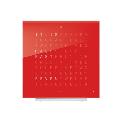 QLOCKTWO TOUCH-UHR 13,5X13,5 CM ROT