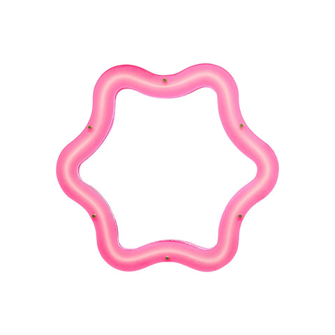 SPECCHIO SUPERCURVE MIRROR TINY FLOWER 85X77X4 CM 17164 SELETTI PINK