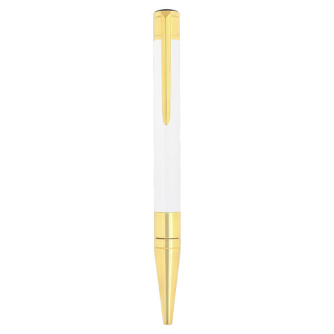 KUGELSCHREIBER MIT INITIALEN BP 275217 ST DUPONT WEISS/GOLDEN