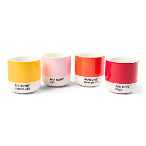 PANTONE LATTE THERMOBECHER GESCHENKBOX SET MIT 4 BECHERN 101021001 COPENHAGEN MEHRFARBIGEM DESIGN