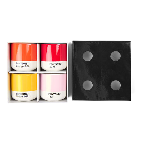 PANTONE LATTE THERMOBECHER GESCHENKBOX SET MIT 4 BECHERN 101021001 COPENHAGEN MEHRFARBIGEM DESIGN