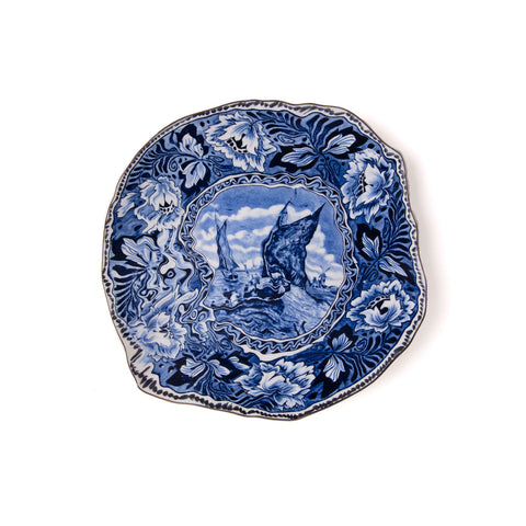 KLASSISCHER FLACHER TELLER AUF SÄURE Cm.28 - MASTRICHT SHIP ART.11204 SELETTI