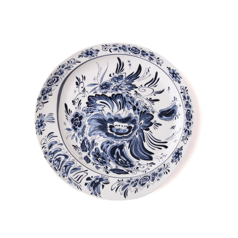 KLASSISCHER FLACHER TELLER AUF SÄURE Cm.28 - HOLLANDIA BLUMEN ART 11205 SELETTI