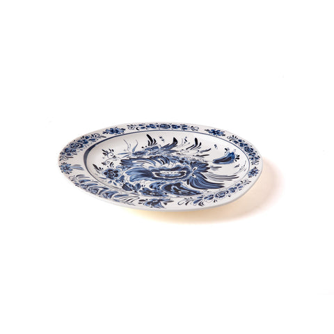 KLASSISCHER FLACHER TELLER AUF SÄURE Cm.28 - HOLLANDIA BLUMEN ART 11205 SELETTI