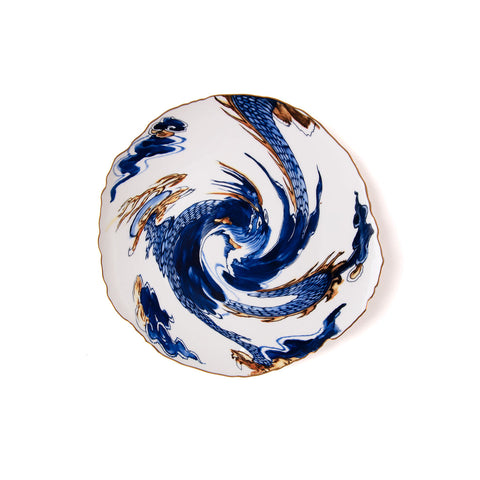 KLASSISCHER FLACHER TELLER AUF SÄURE Cm.28 - IMARI DRAGON ART. 11206 SELETTI