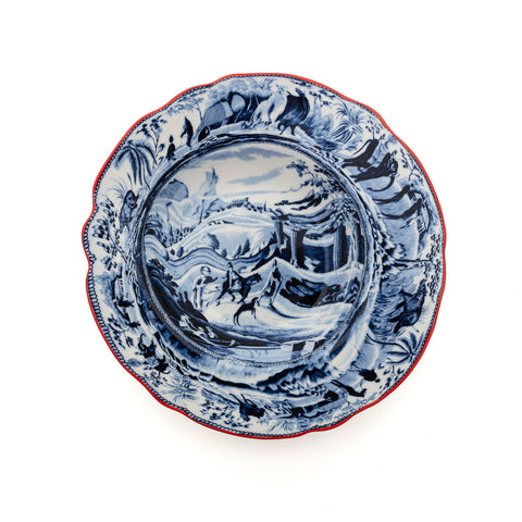 KLASSISCHER TIEFER TELLER AUF SÄURE Cm.25,4 h.4,6 - ARABIAN ART.11220 SELETTI