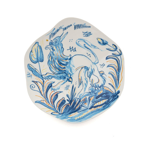 KLASSISCHER TIEFER TELLER AUF SÄURE Cm.25,3x24,9 h.4,5 - LEONE ART.11225 SELETTI