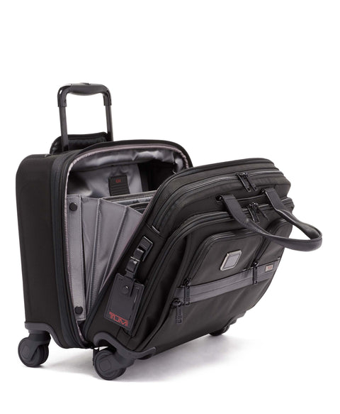 TROLLEY ALPHA DELUXE 4 WHEELD LAPTOP CASE BRIEF 117158/1041 TUMI BLACK
