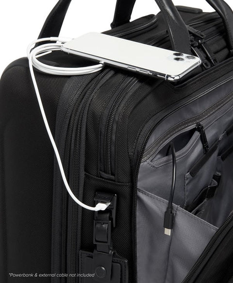 TROLLEY ALPHA DELUXE 4 WHEELD LAPTOP CASE BRIEF 117158/1041 TUMI BLACK