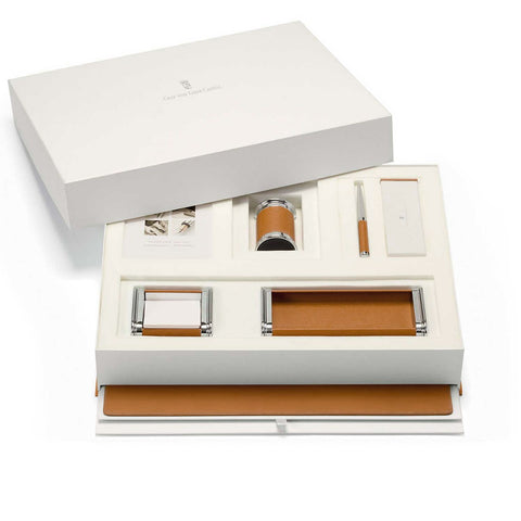 GRAF VON SET ACCESSORI SCRIVANIA COGNAC ART 118576 FABER CASTELL