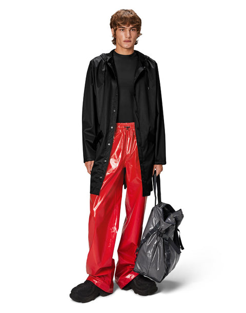 IMPERMEABILE LONG JACKET BLACK GRAIN M ART. 12020 RAINS BLACK