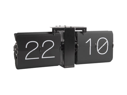 Flip Clock Uhr ohne Gehäuse matt 36 x 8,5 x 14 cm Box32 KA5602BK Karlsson schwarz