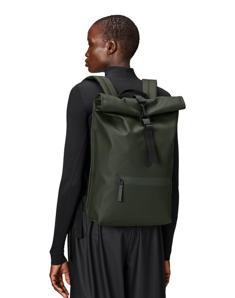 ROLLTOP RUCKSACK W3 13320 RAINS GRÜN