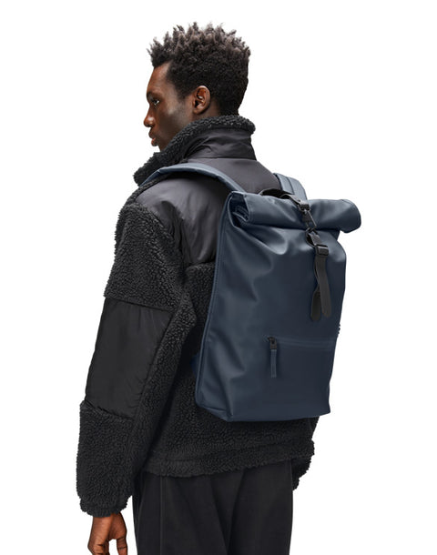 ZAINO ROLLTOP RUCKSACK W3 13320 RAINS NAVY