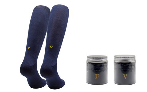 CALZA BLU UOMO INIZIALI SENAPE - TAGLIA 40/45 -Z- 134-0-Z INDIVIDUAL SOCKS