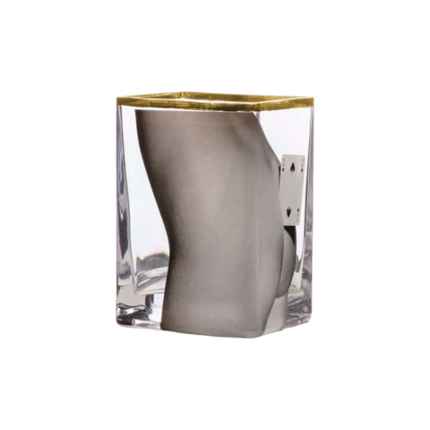 VASO IN VETRO TOILETPAPER 10X8 H14 14122 TWO OF SPADES SELETTI GREY