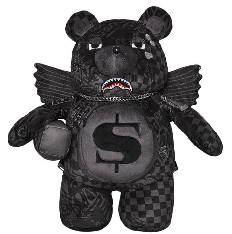 ZAINO 3AM CHECK TEDDY BEAR 910B7280NSZ SPRAYGROUND BLACK
