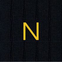 CALZA BLU UOMO INIZIALI SENAPE - TAGLIA 40/45 -N- 134-0-N INDIVIDUAL SOCKS