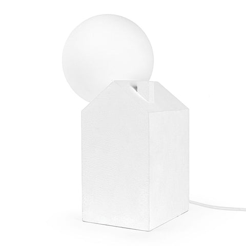 TRAUMHAFTE ZEMENT-TISCHLAMPE 15255 WEISS SELETTI