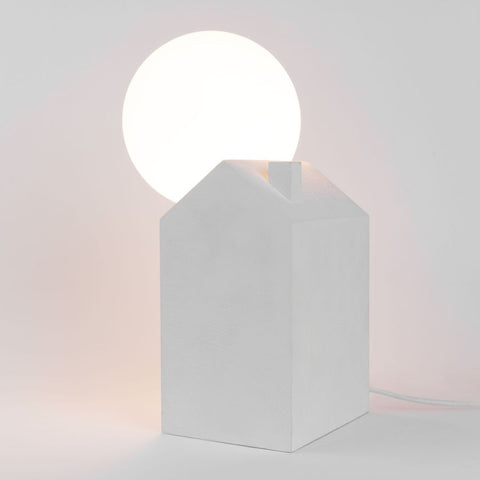TRAUMHAFTE ZEMENT-TISCHLAMPE 15255 WEISS SELETTI