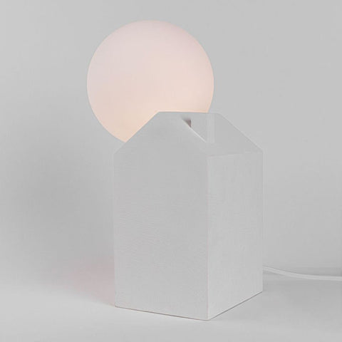 TRAUMHAFTE ZEMENT-TISCHLAMPE 15255 WEISS SELETTI