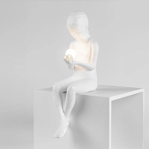 INNER GLOW LIGHT SCULPTURE _S MÄDCHEN 15321 SELETTI WEISS