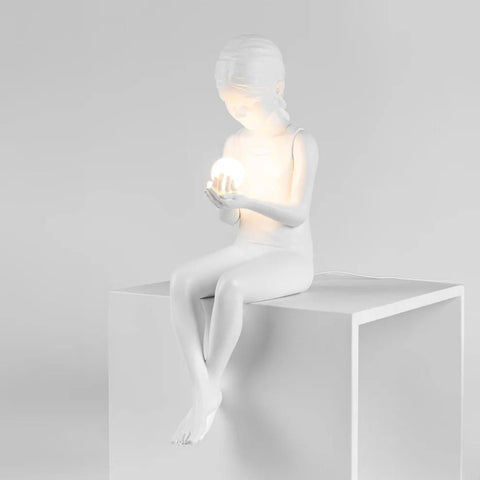 INNER GLOW LIGHT SCULPTURE _S MÄDCHEN 15321 SELETTI WEISS