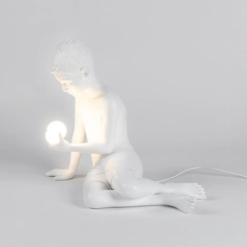 INNER GLOW LIGHT SCULPTURE_ S BOY 15322 SELETTI WHITE