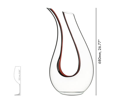 HANDGEFERTIGTE KARAFFE 3000 CCM AMADEO DOPPELMAGNUM 1756/80 RIEDEL TRANSPARENT