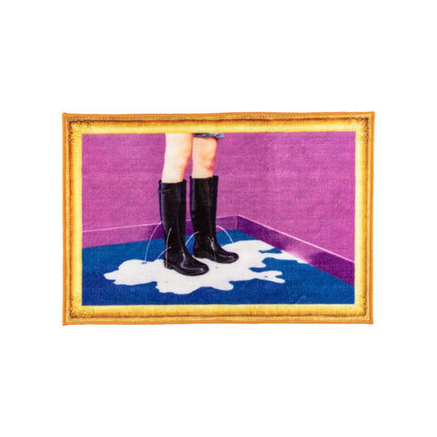 TAPPETO TOILETPAPER HOME CM 60X90 MILKY BOOTS 18191 SELETTI