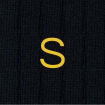 CALZA BLU UOMO INIZIALI SENAPE - TAGLIA 40/45 -S- 134-0-S INDIVIDUAL SOCKS